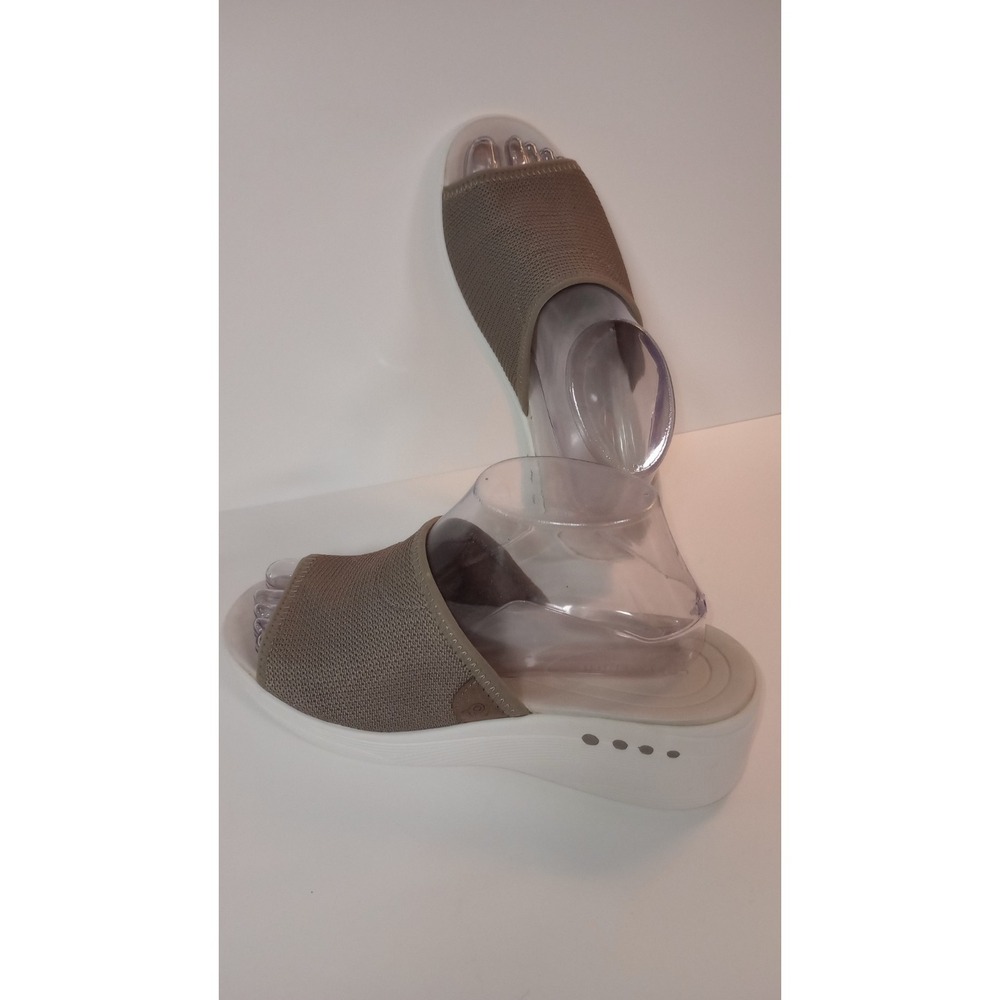 Easy Spirit Pennysue Women Air Cushion Knit Sandals Beige Slip On Slides 8M